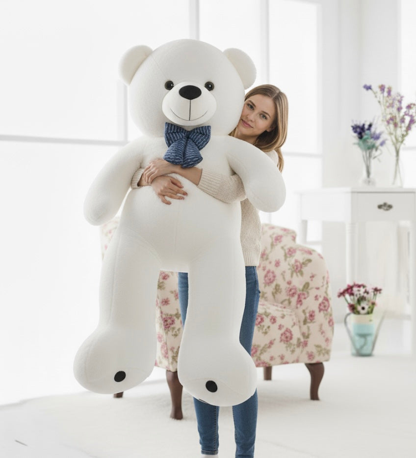 5 Feet Premium White Teddy Bear
